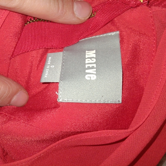 MAEVE by Anthropologie High neck Red Midi Dress XS - Picture 8 of 8